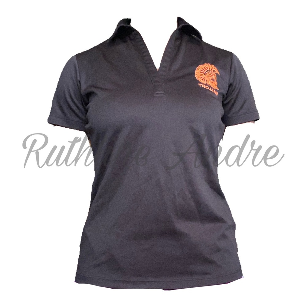 "Dri-fit" like collared Lely High School shirt - Black